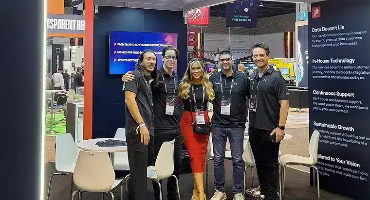 FunderPro expo team at industry event booth