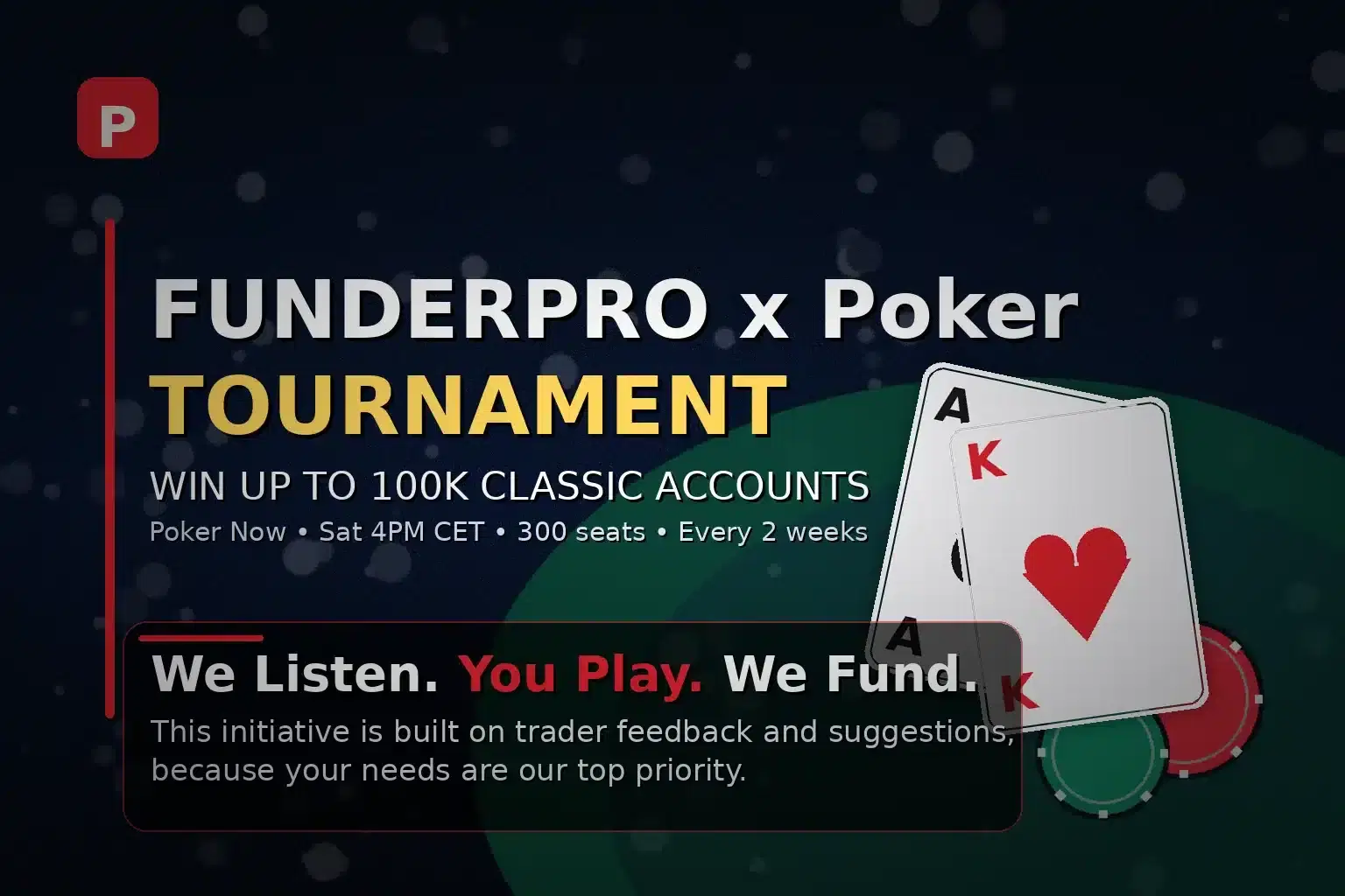 FunderPro Poker Tournament | Win Up to 100K Classic Accounts